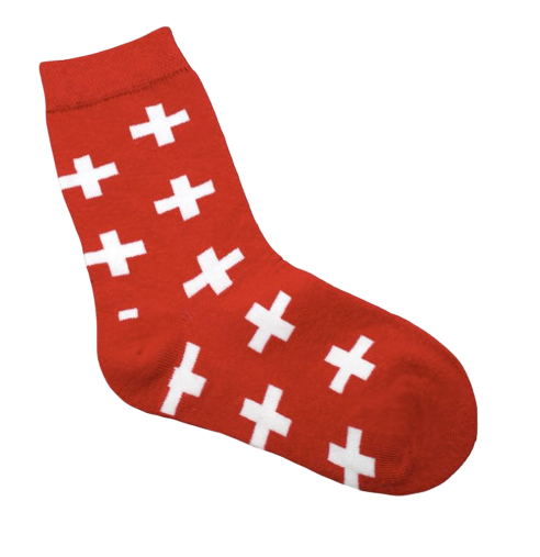 [MS SO100.2] Chaussettes &quot;croix suisse&quot; (taille 39-42)