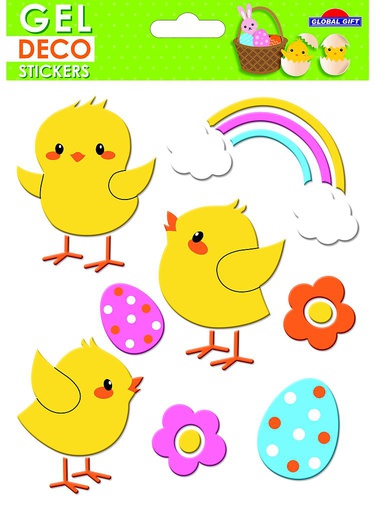 [ST 320405] Stickers Gel Deco Pâques