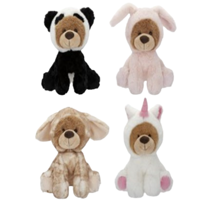 [MS 441011] 4 Plüschtiere Teddybär im Kostüm ~23cm