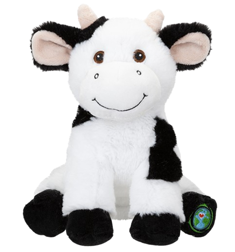 [MS 443218] Peluche vache ~23cm en PET recyclé