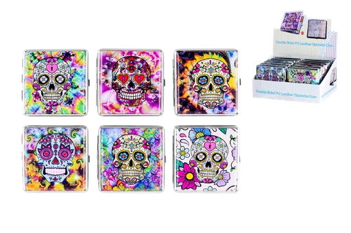 [SM 806610] Display 12 étuis à cigarettes Tête de mort &quot;Mexican Skull&quot; (9.90/pce)