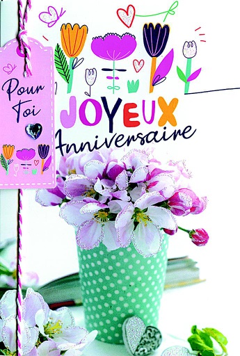 [HAJ45FL] Mélange de 10 cartes à 5.90 Anniversaire Fleurs