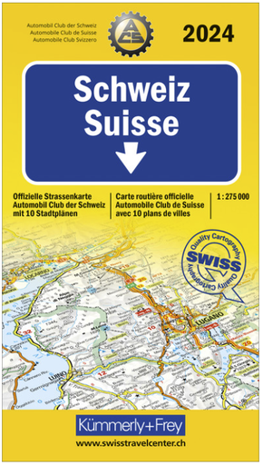 [BZ44946396] Strassenkarte ACS 1:275'000 Schweiz 2024